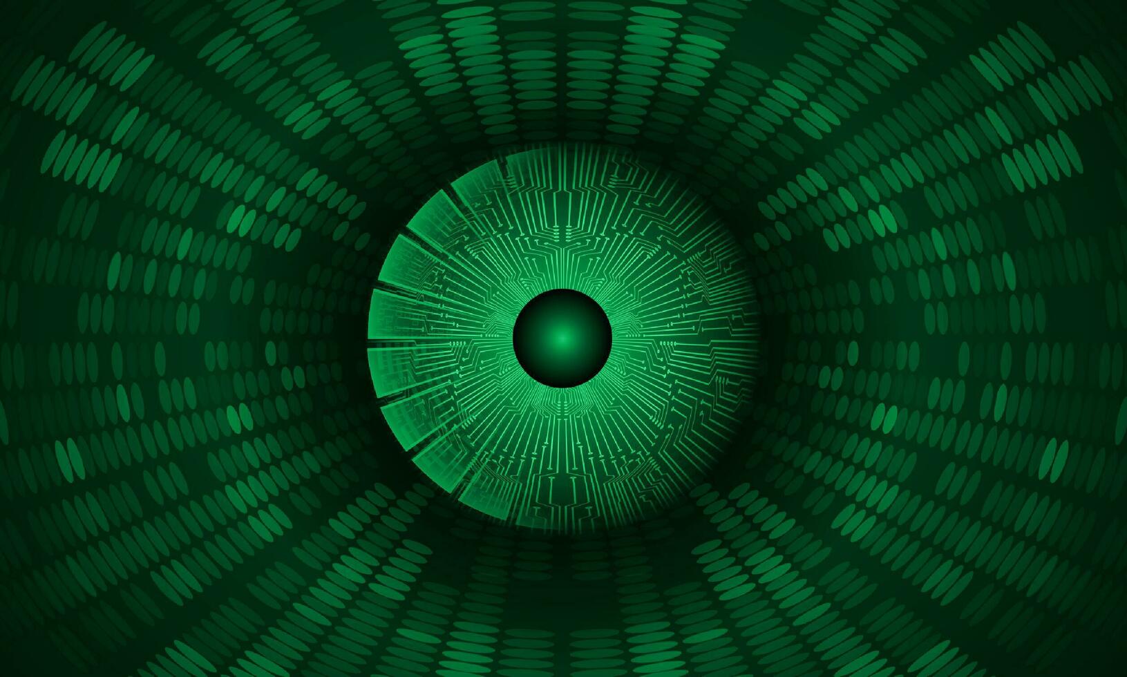 Modern Holographic Eye on Technology Background vector