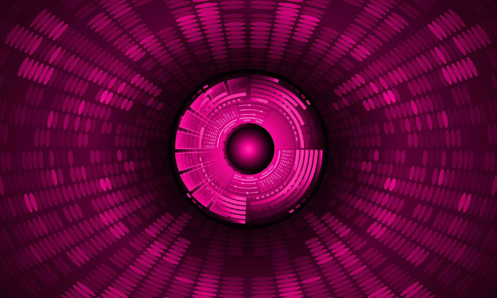 Modern Holographic Eye on Technology Background vector