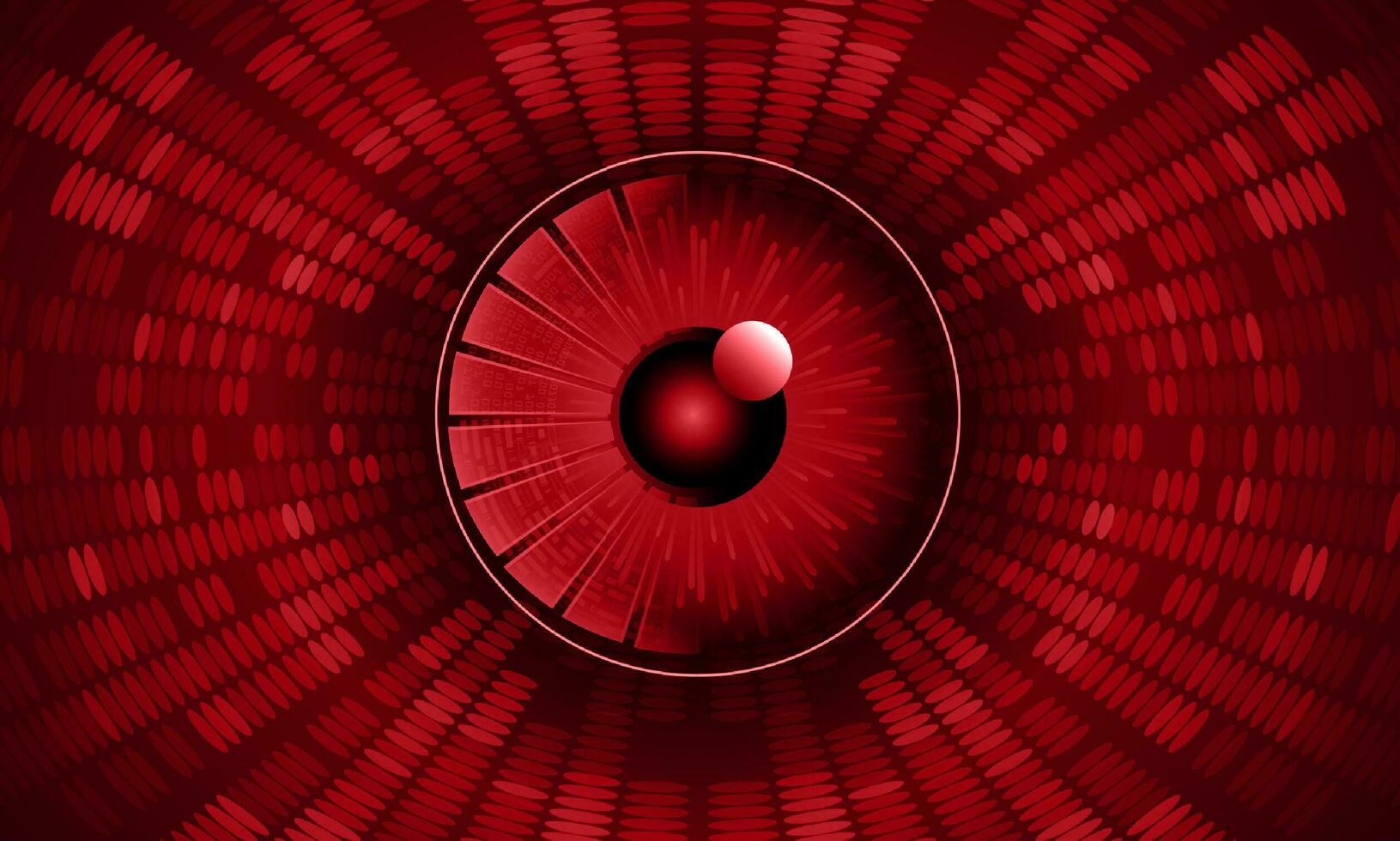 Modern Holographic Eye on Technology Background vector