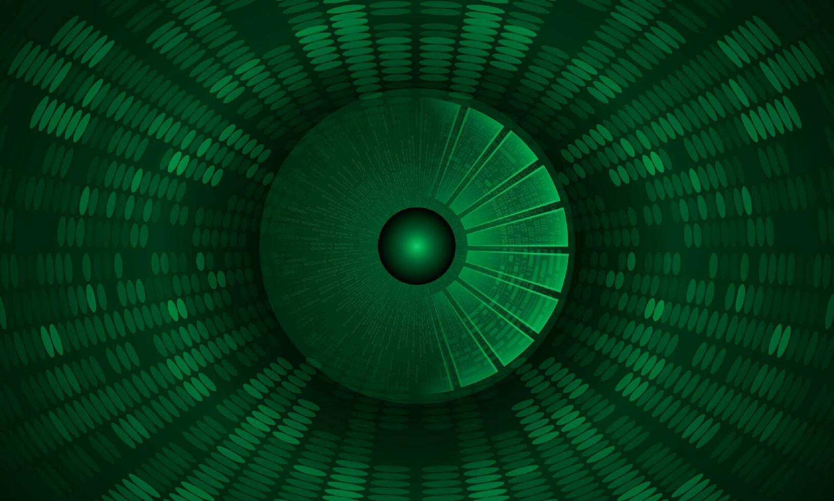 Modern Holographic Eye on Technology Background vector