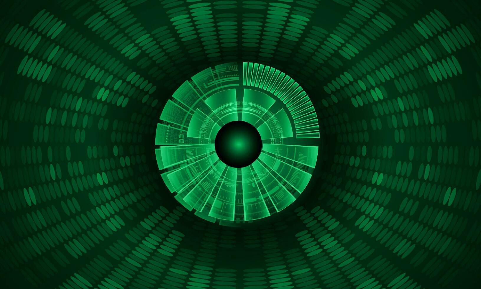 Modern Holographic Eye on Technology Background vector