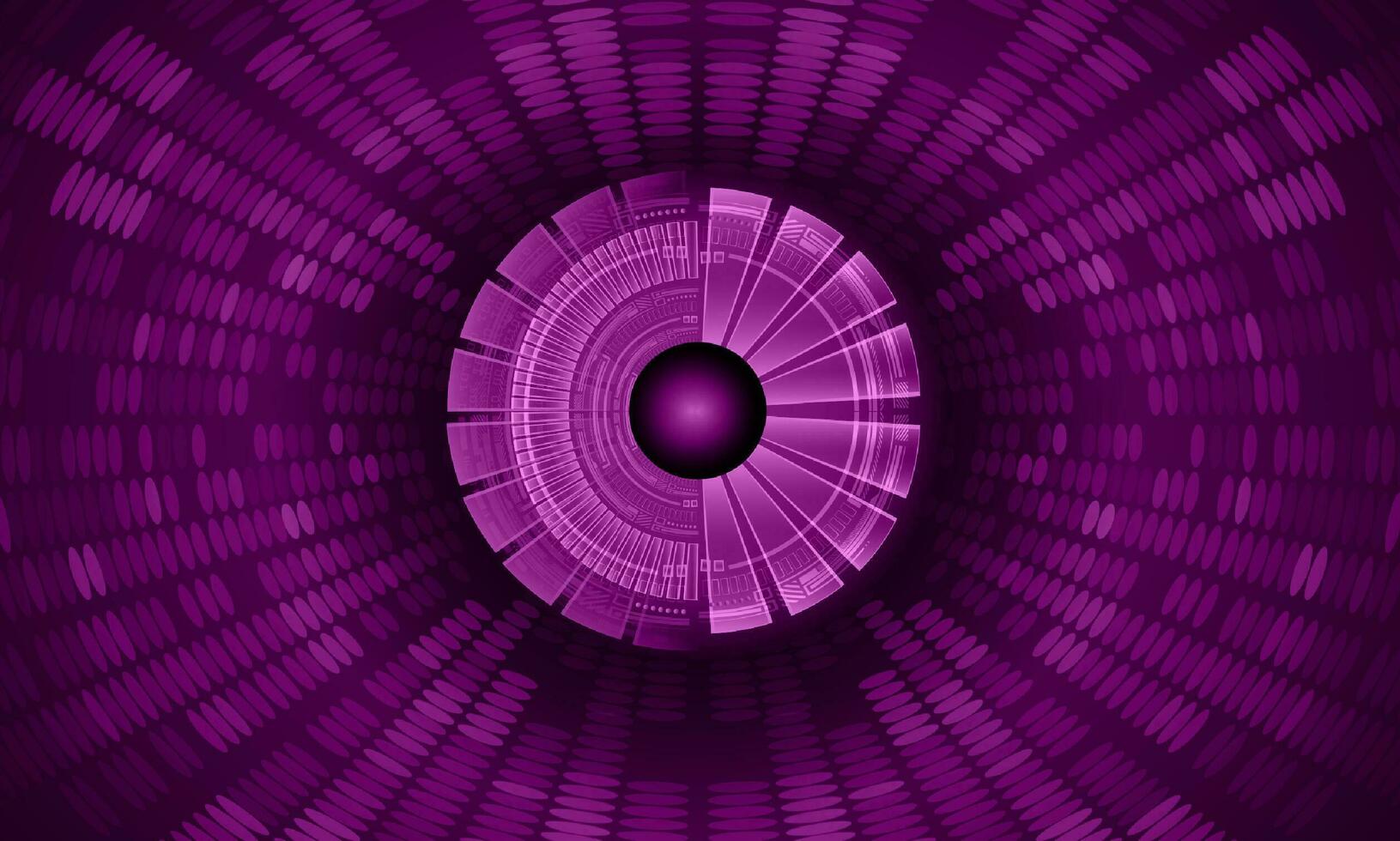 Modern Holographic Eye on Technology Background vector