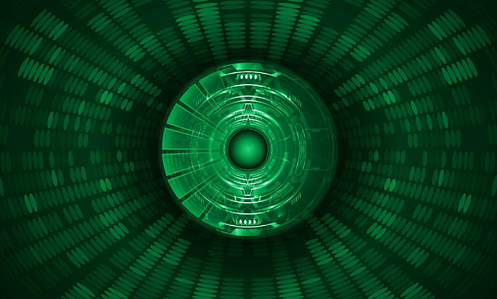 Modern Holographic Eye on Technology Background vector