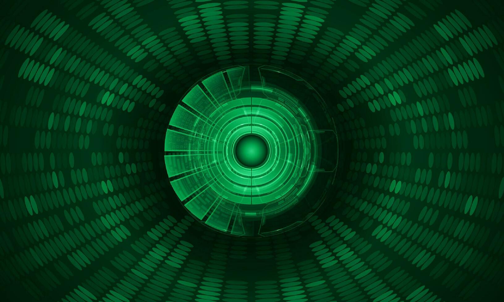 Modern Holographic Eye on Technology Background vector