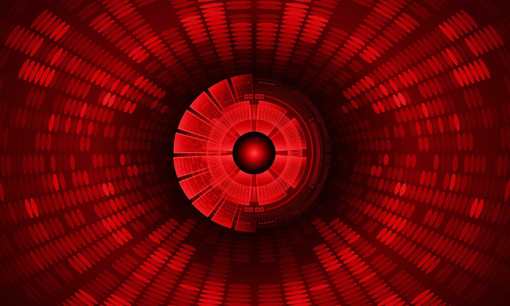 Modern Holographic Eye on Technology Background vector