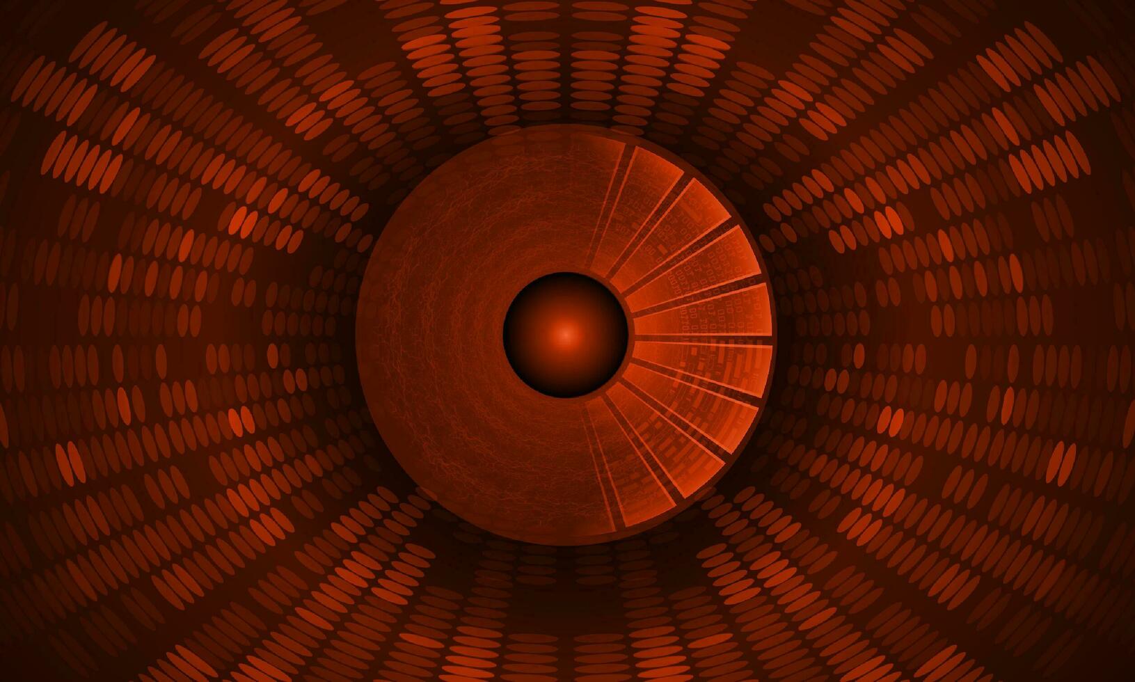 Modern Holographic Eye on Technology Background vector