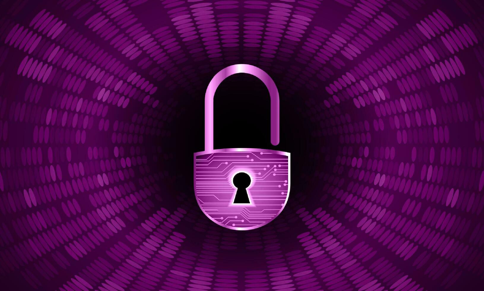 Modern Cybersecurity Technology Background with padlock vector