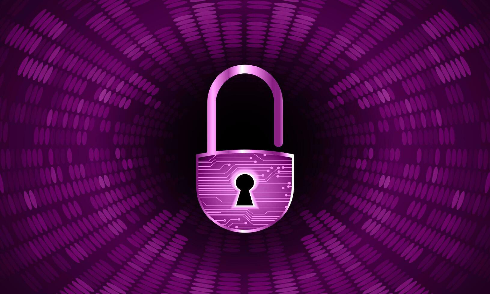 Modern Cybersecurity Technology Background with padlock vector