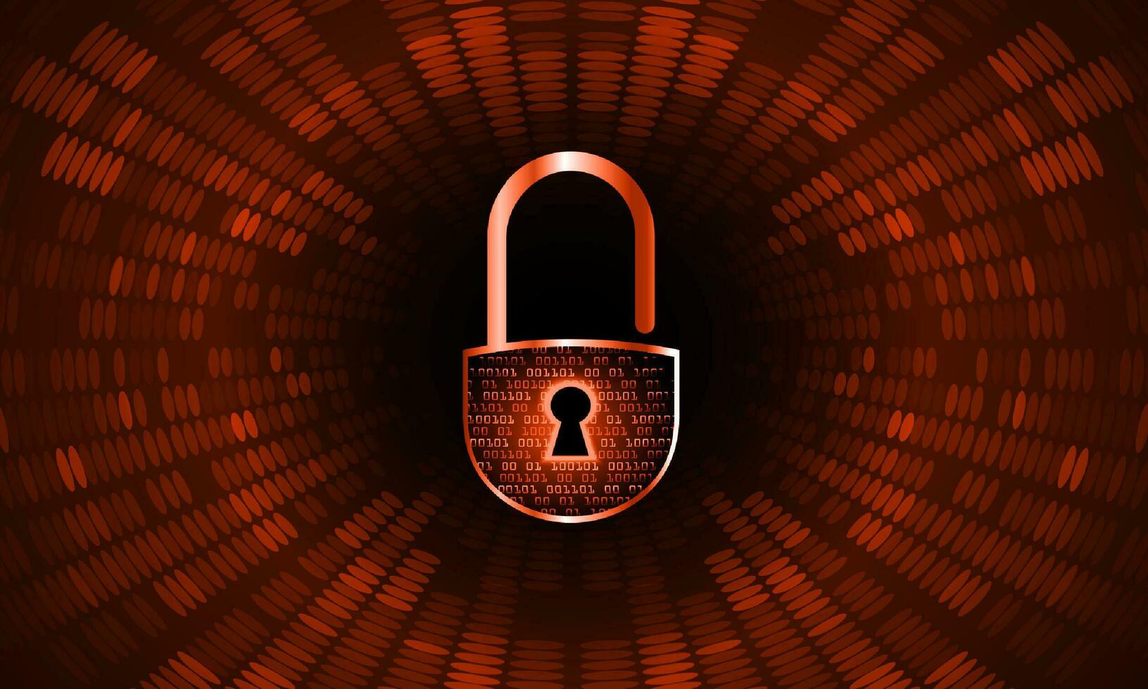 Modern Cybersecurity Technology Background with padlock vector