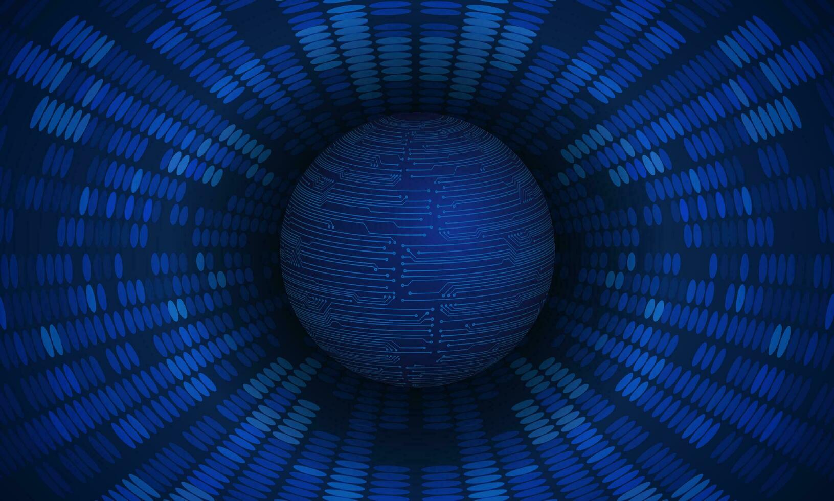 Modern Cybersecurity Technology Background with Blue Globe vector