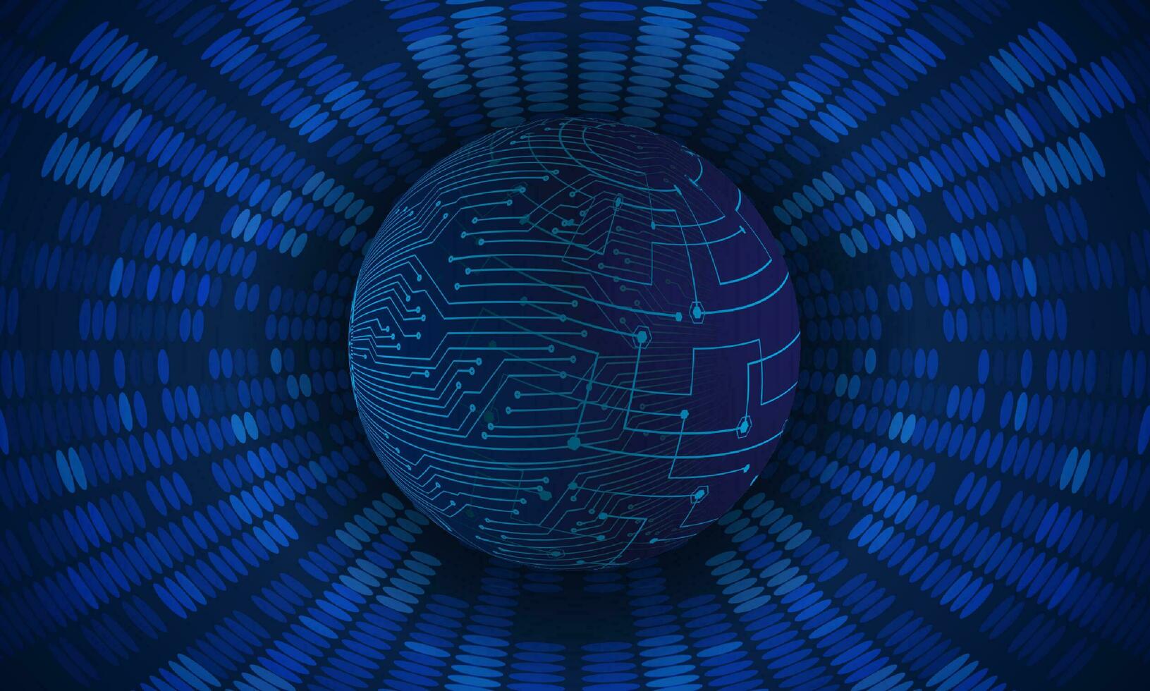 fondo de tecnología de ciberseguridad moderna con globo azul vector