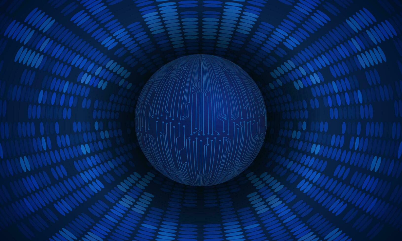Modern Cybersecurity Technology Background with Blue Globe vector
