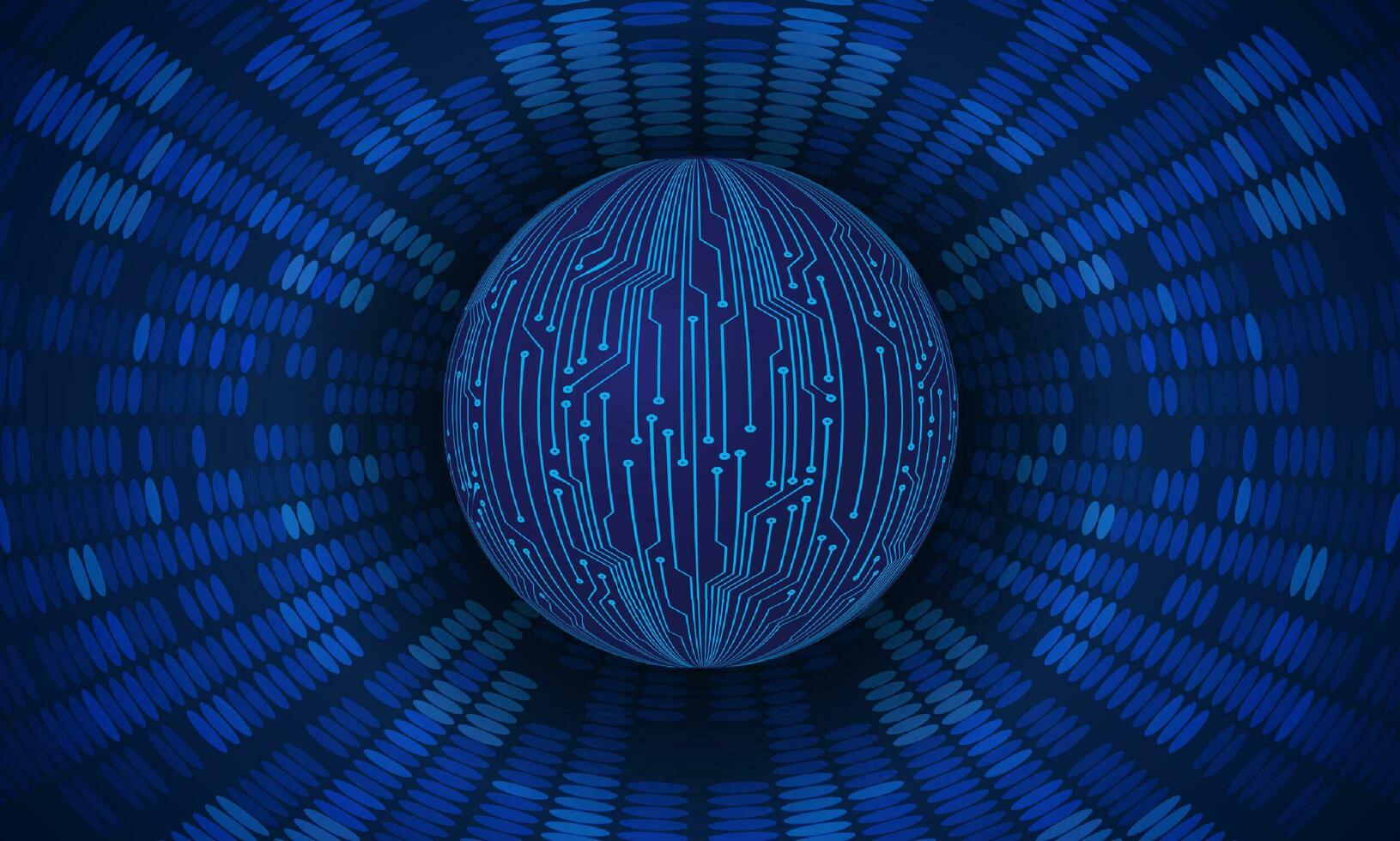 Modern Cybersecurity Technology Background with Blue Globe vector