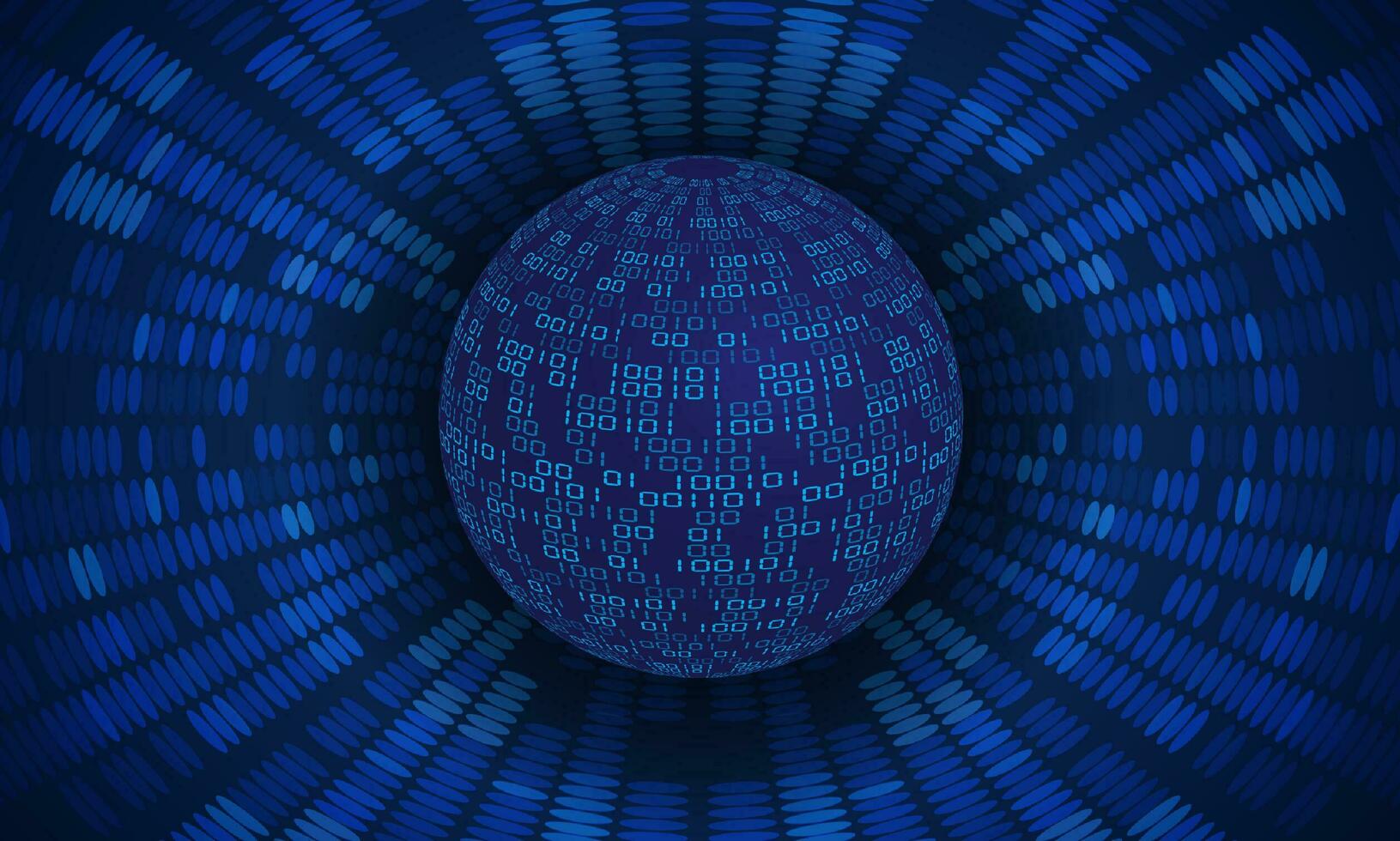 Modern Cybersecurity Technology Background with Blue Globe vector