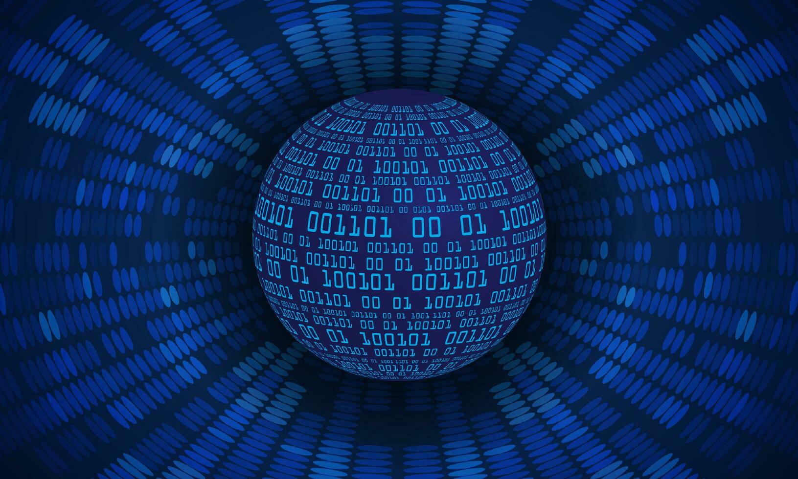 Modern Cybersecurity Technology Background with Blue Globe vector