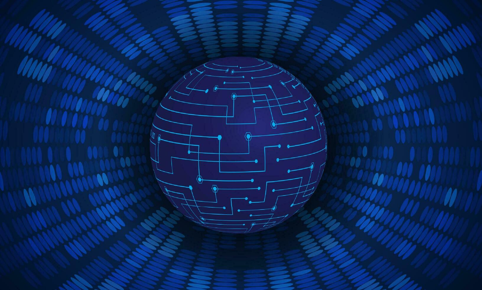 Modern Cybersecurity Technology Background with Blue Globe vector