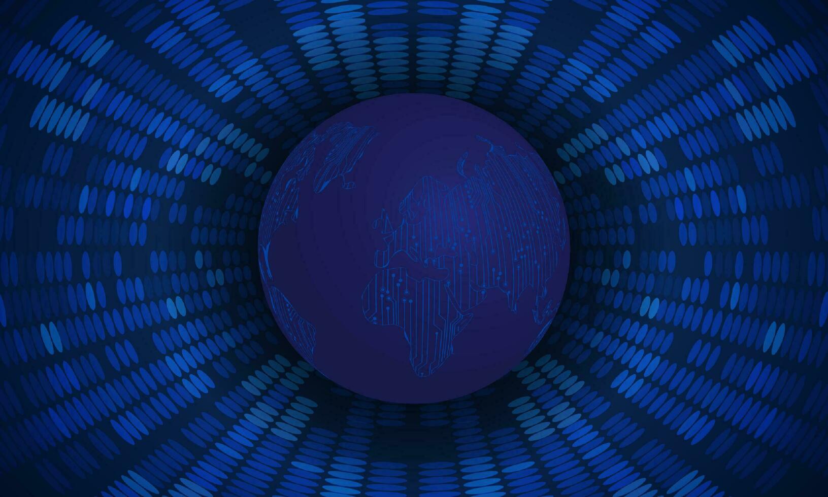 Modern Cybersecurity Technology Background with Blue Globe vector