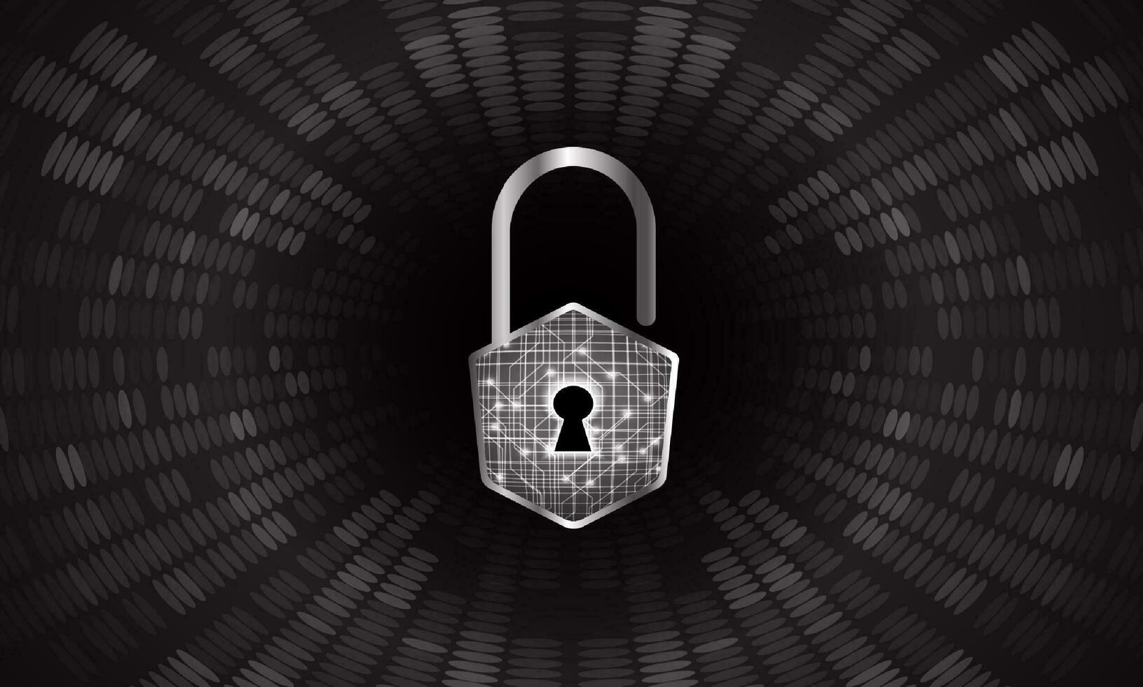 Modern Cybersecurity Technology Background with padlock vector