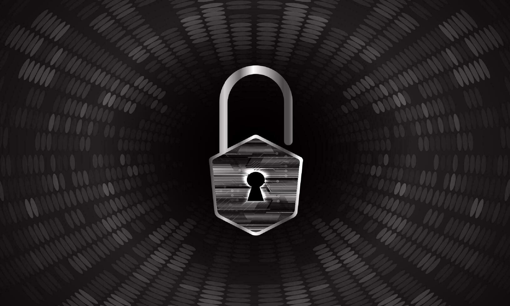 Modern Cybersecurity Technology Background with padlock vector