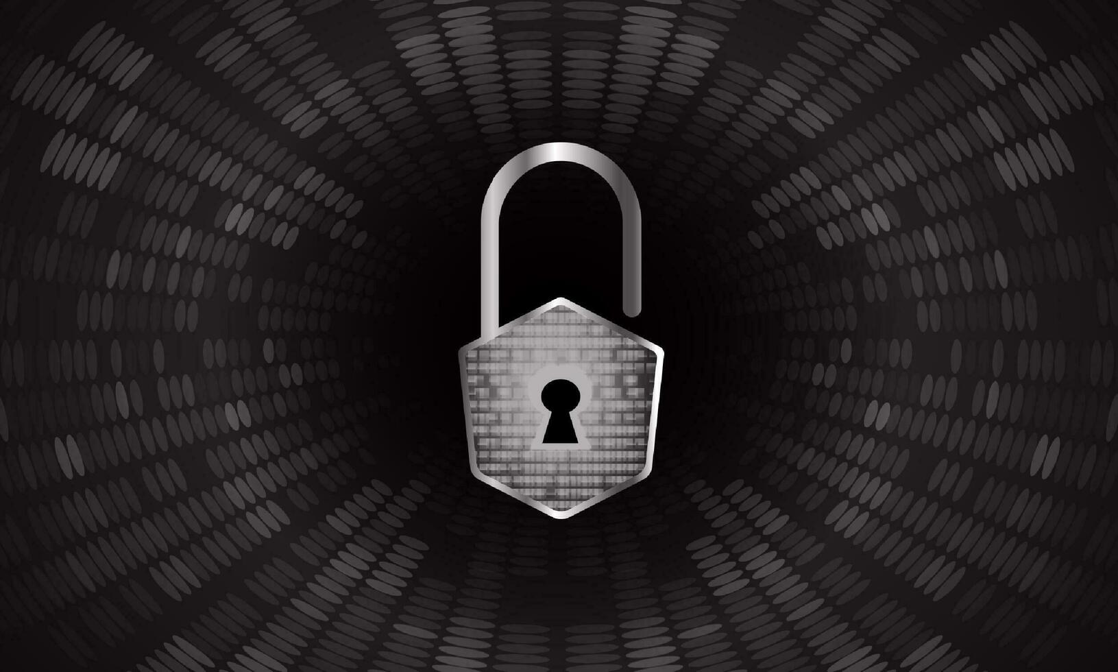 Modern Cybersecurity Technology Background with padlock vector