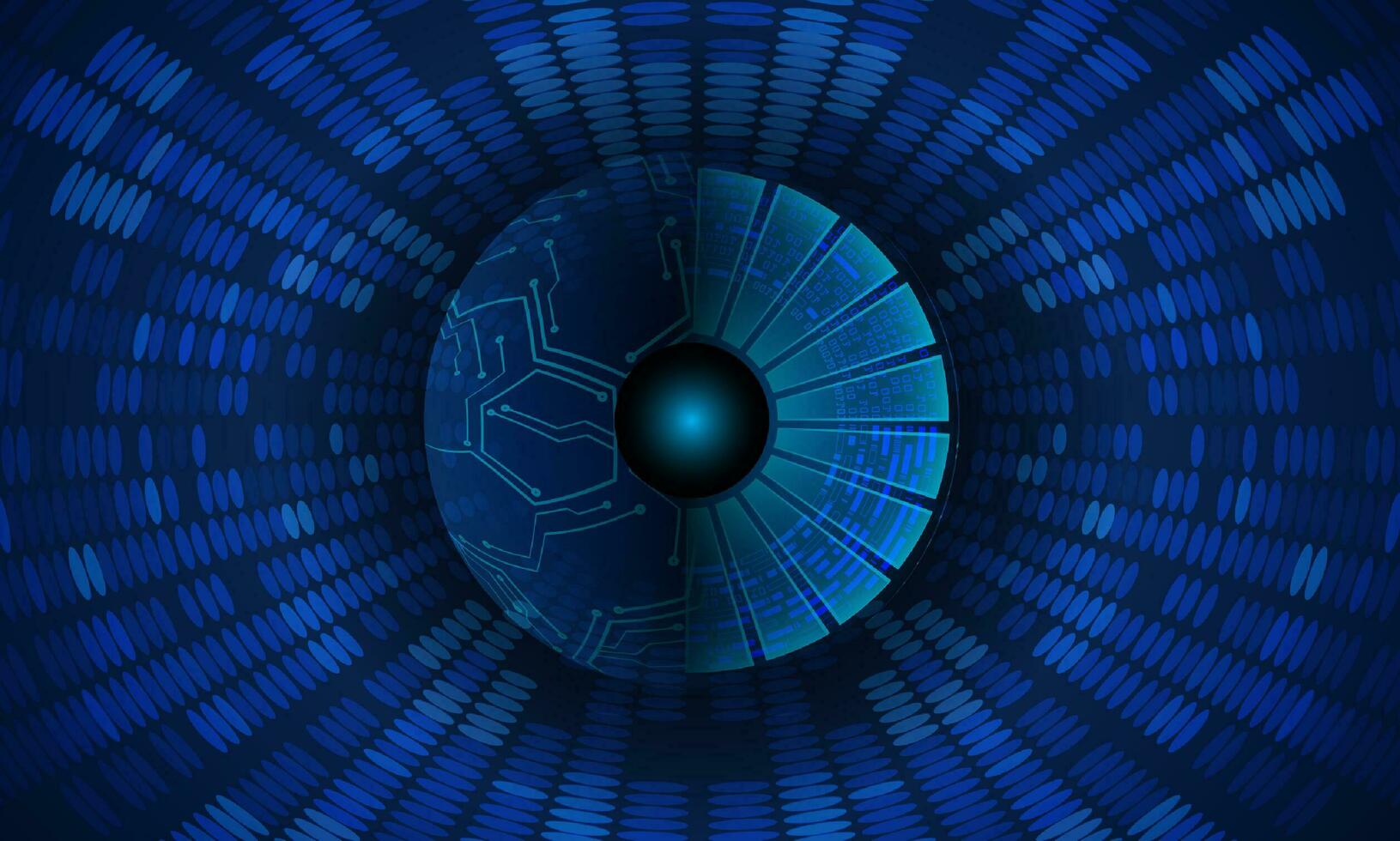 Modern Cybersecurity Technology Background with eye vector