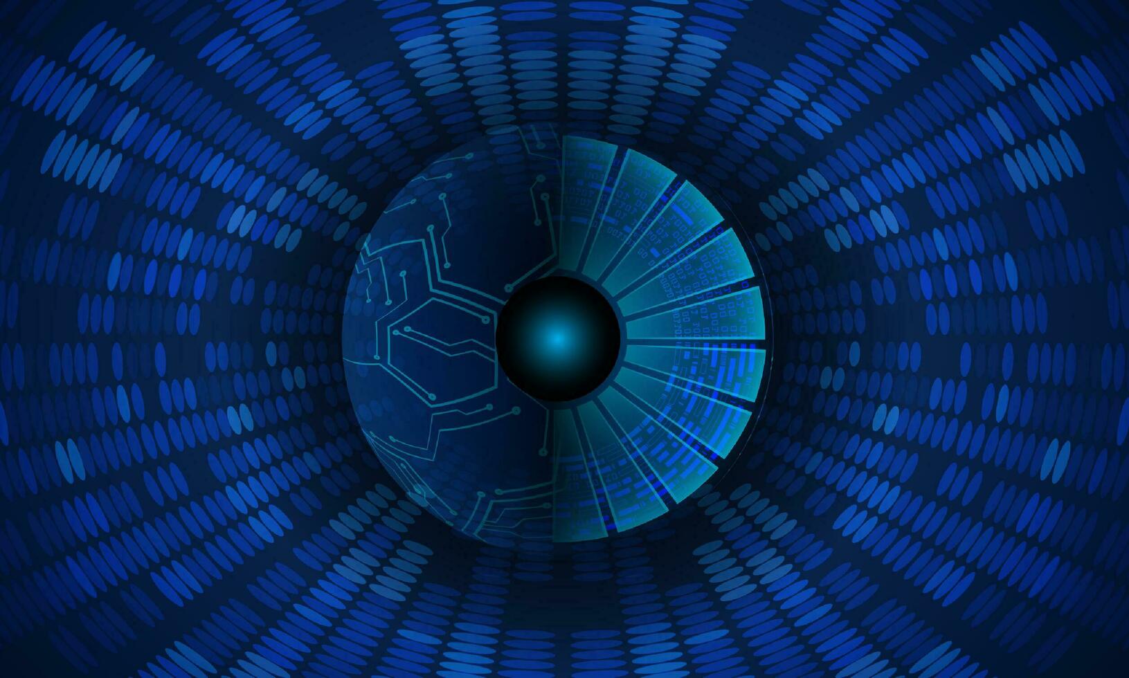 Modern Cybersecurity Technology Background with eye vector