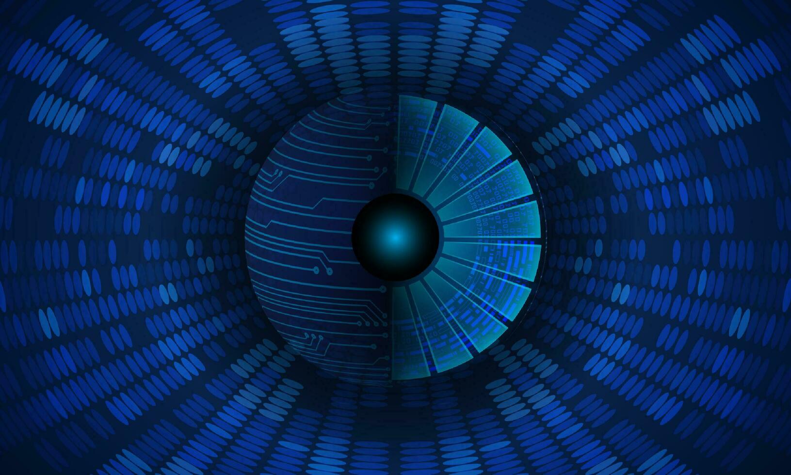 Modern Cybersecurity Technology Background with eye vector