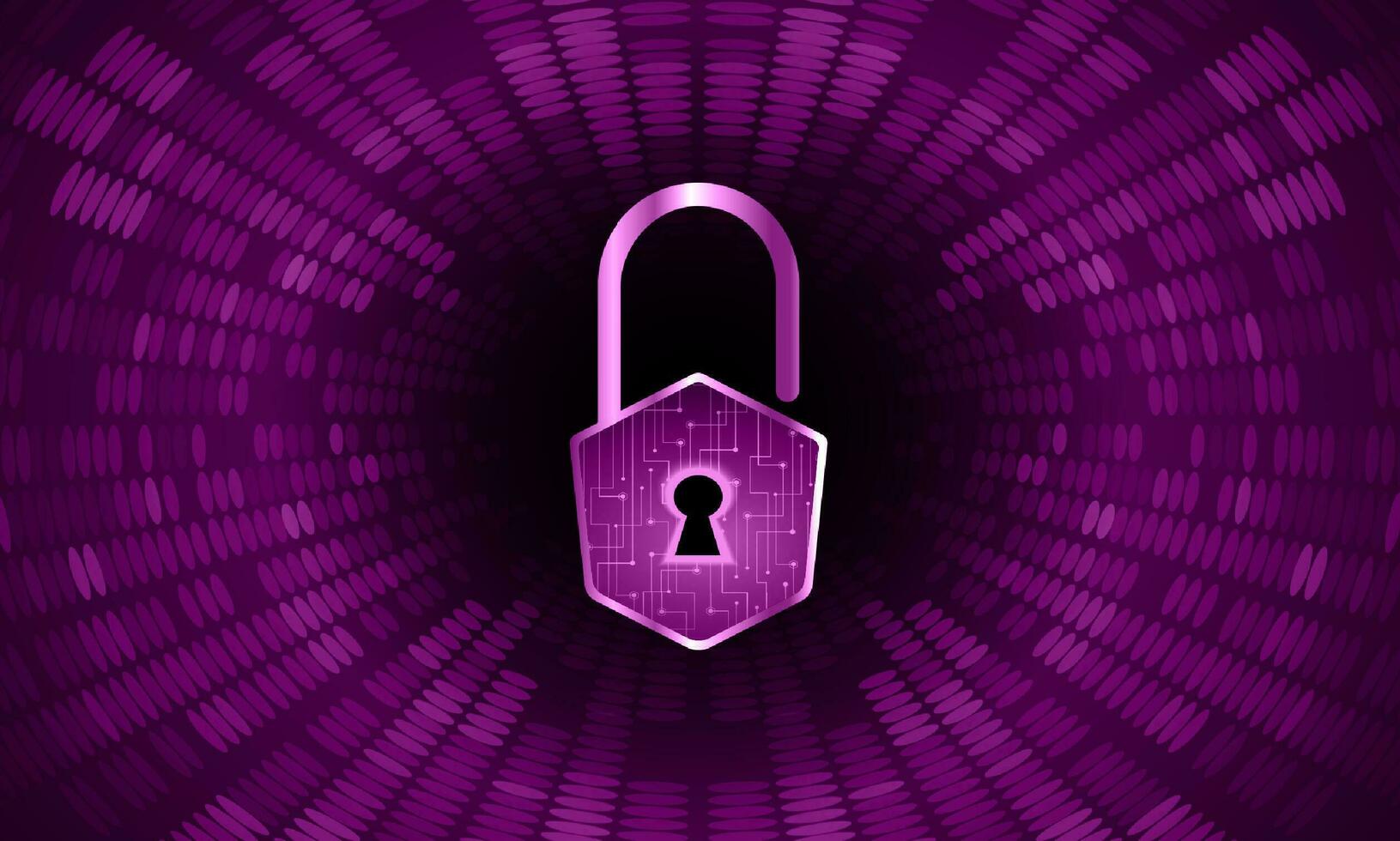 Modern Cybersecurity Technology Background with padlock vector