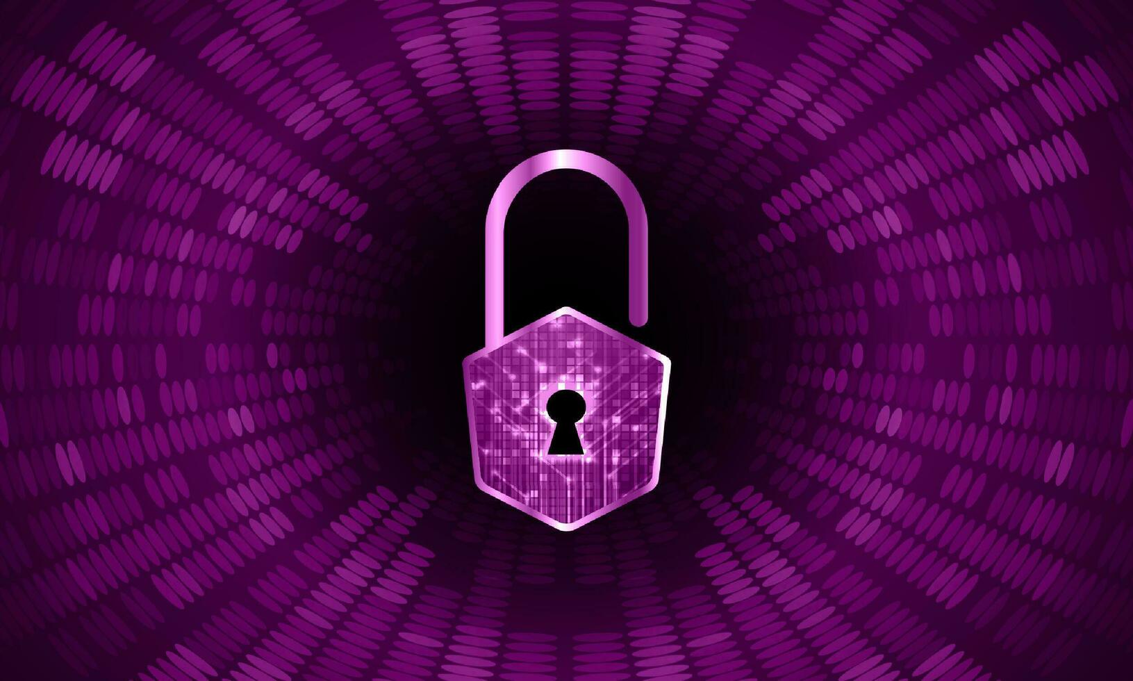 Modern Cybersecurity Technology Background with padlock vector