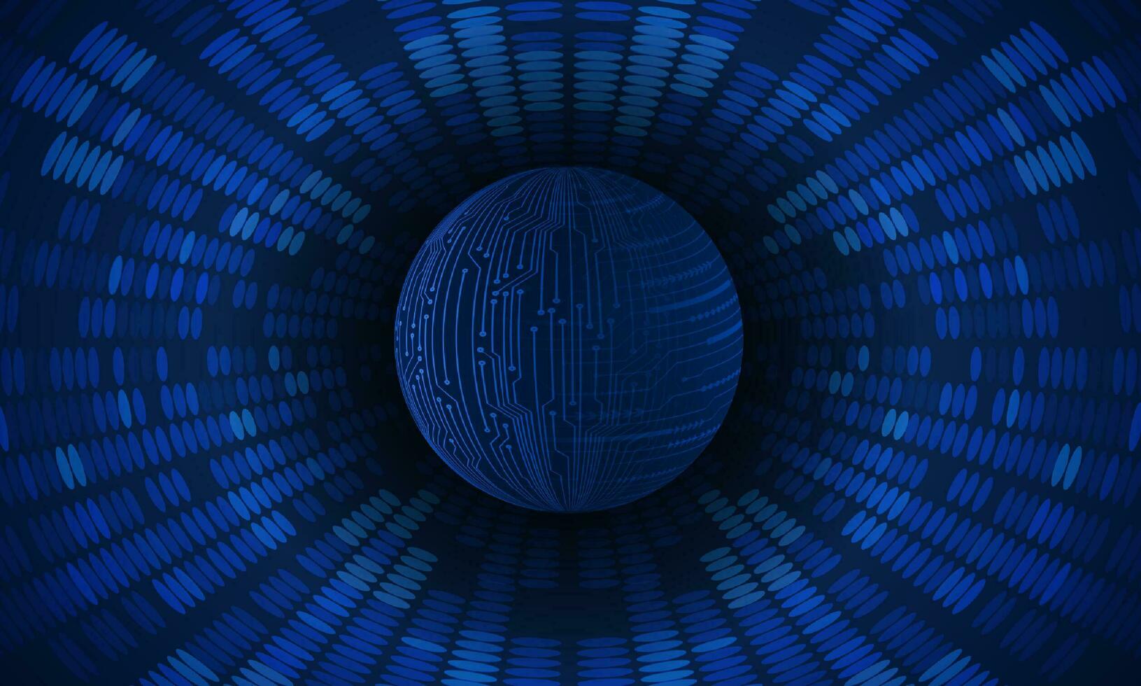 Modern Holographic Globe on Technology Background vector