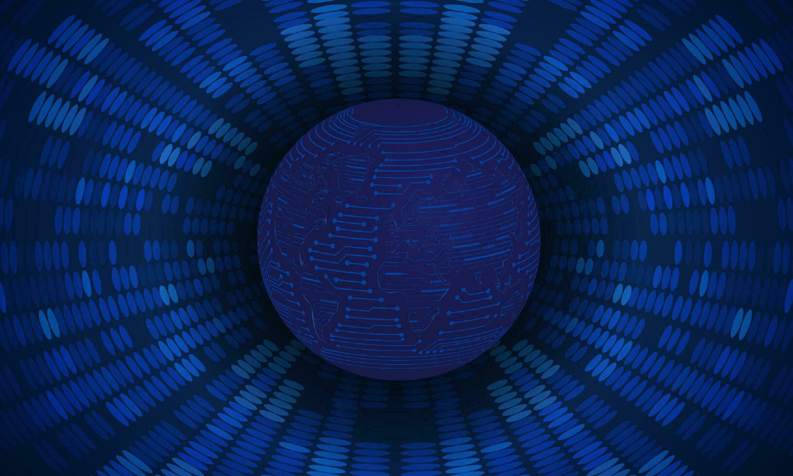 Modern Holographic Globe on Technology Background vector
