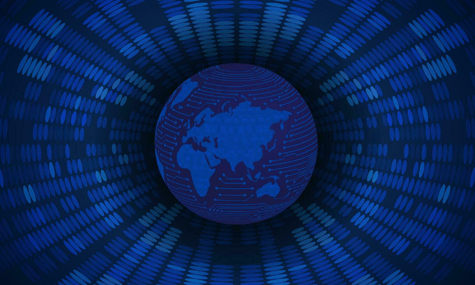 Modern Holographic Globe on Technology Background vector