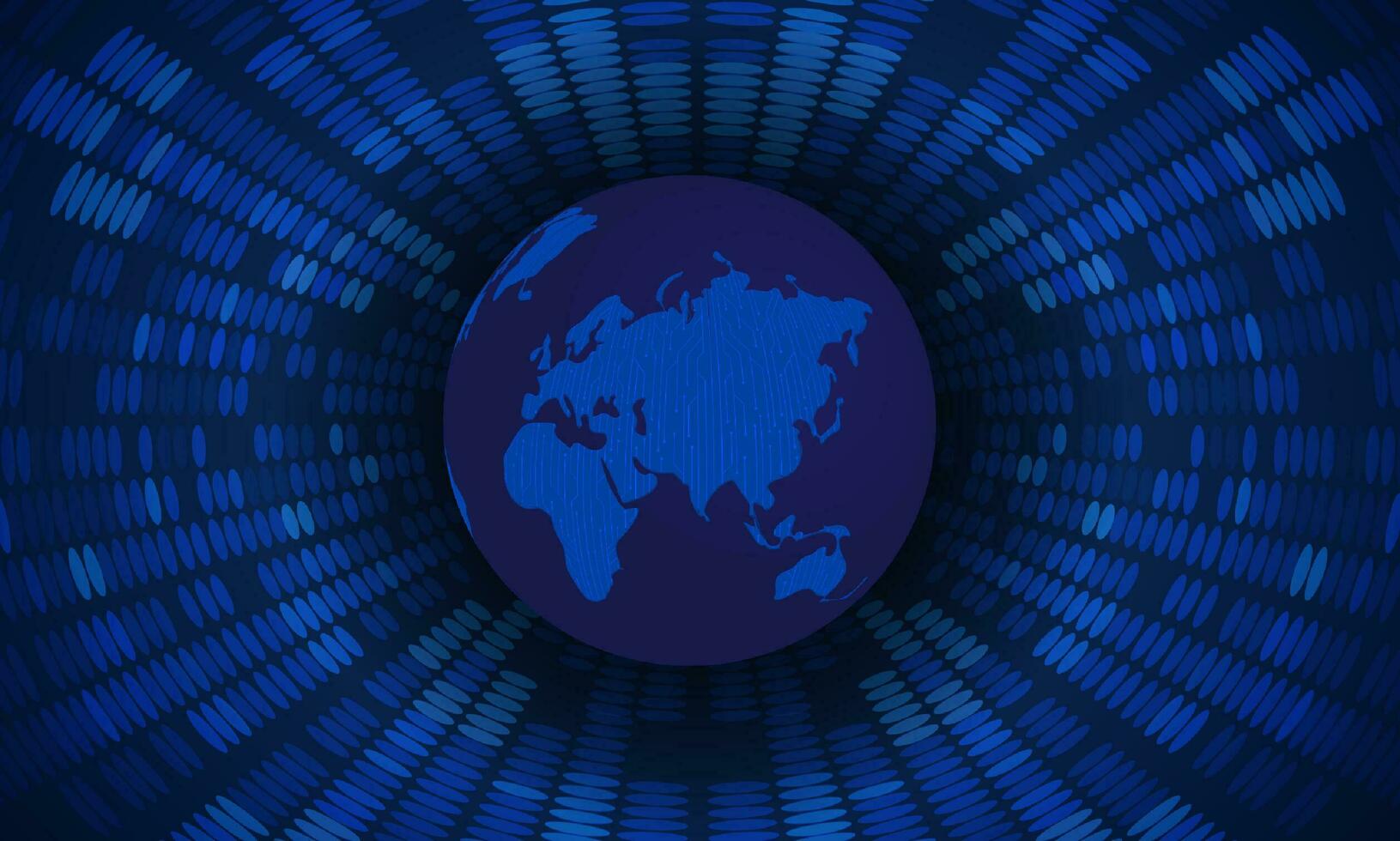 Modern Holographic Globe on Technology Background vector