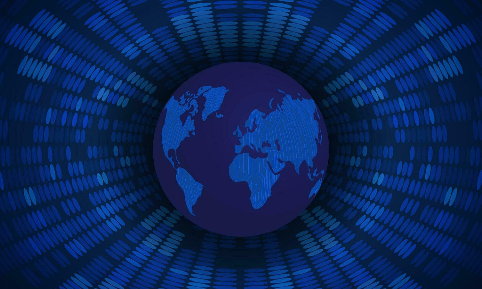 Modern Holographic Globe on Technology Background vector