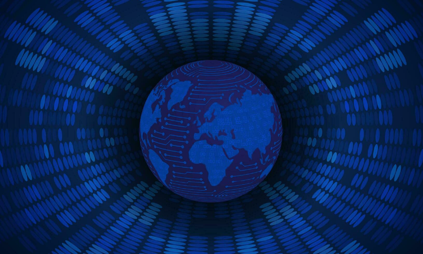Modern Holographic Globe on Technology Background vector