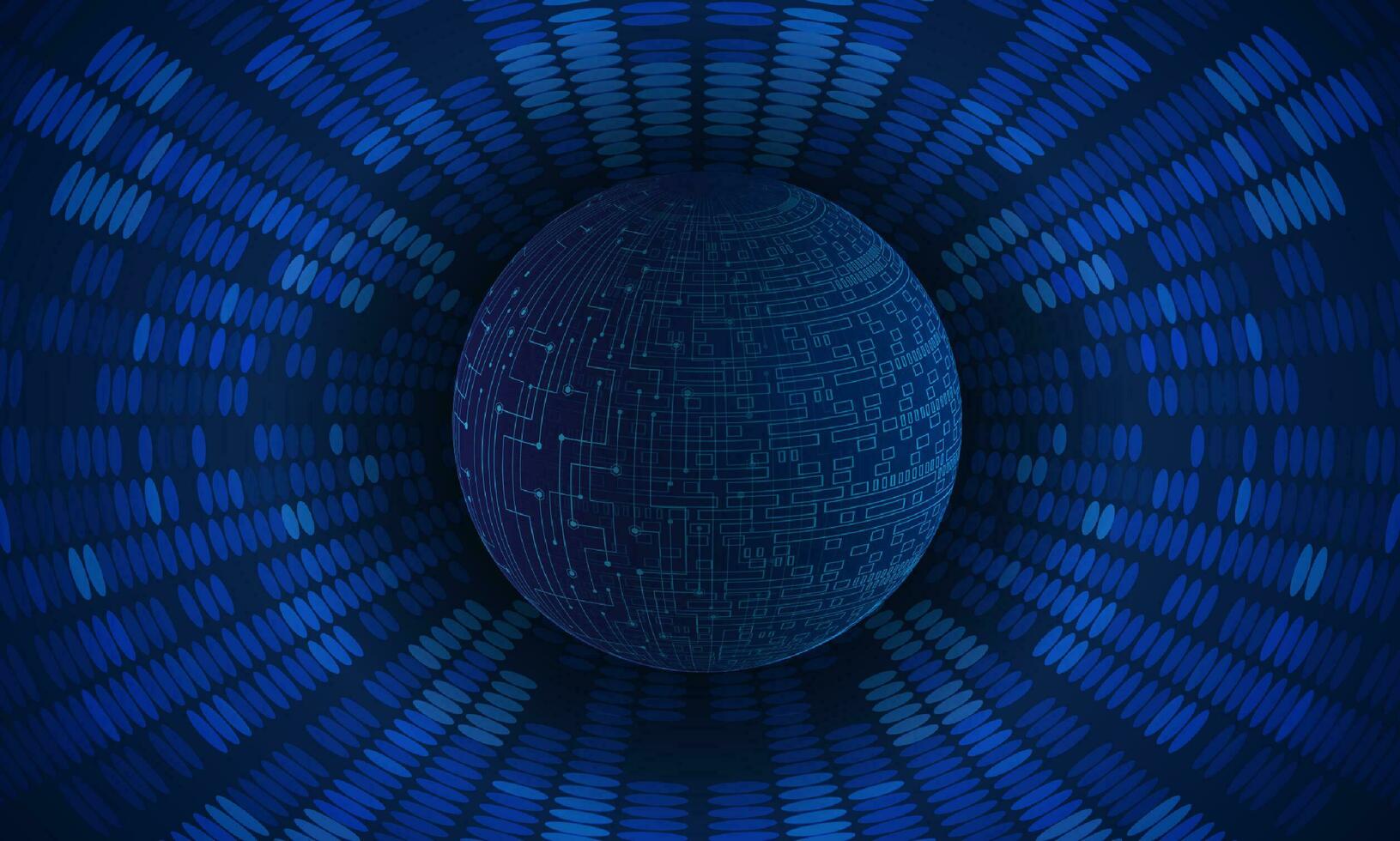Modern Holographic Globe on Technology Background vector