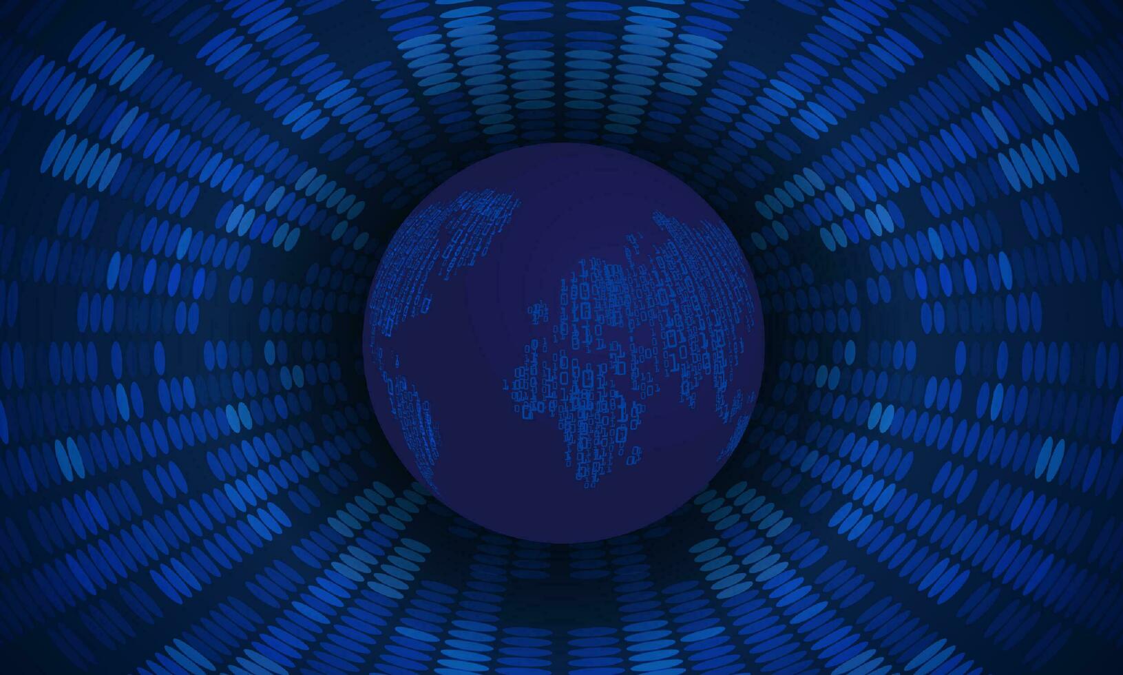Modern Holographic Globe on Technology Background vector