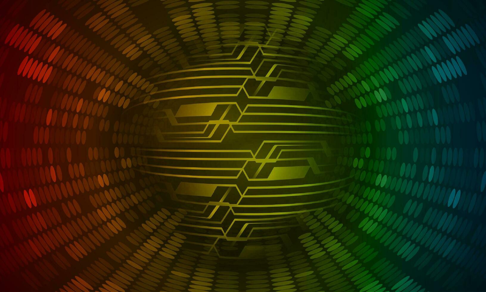 Modern Holographic Globe on Technology Background vector