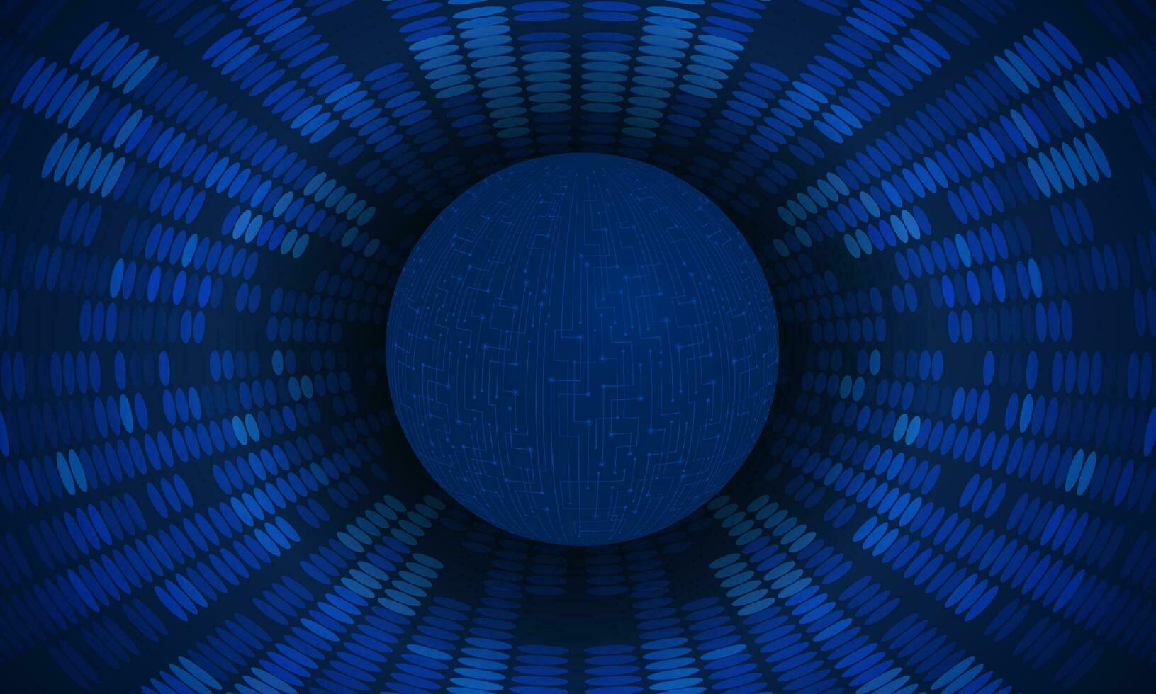 Modern Holographic Globe on Technology Background vector