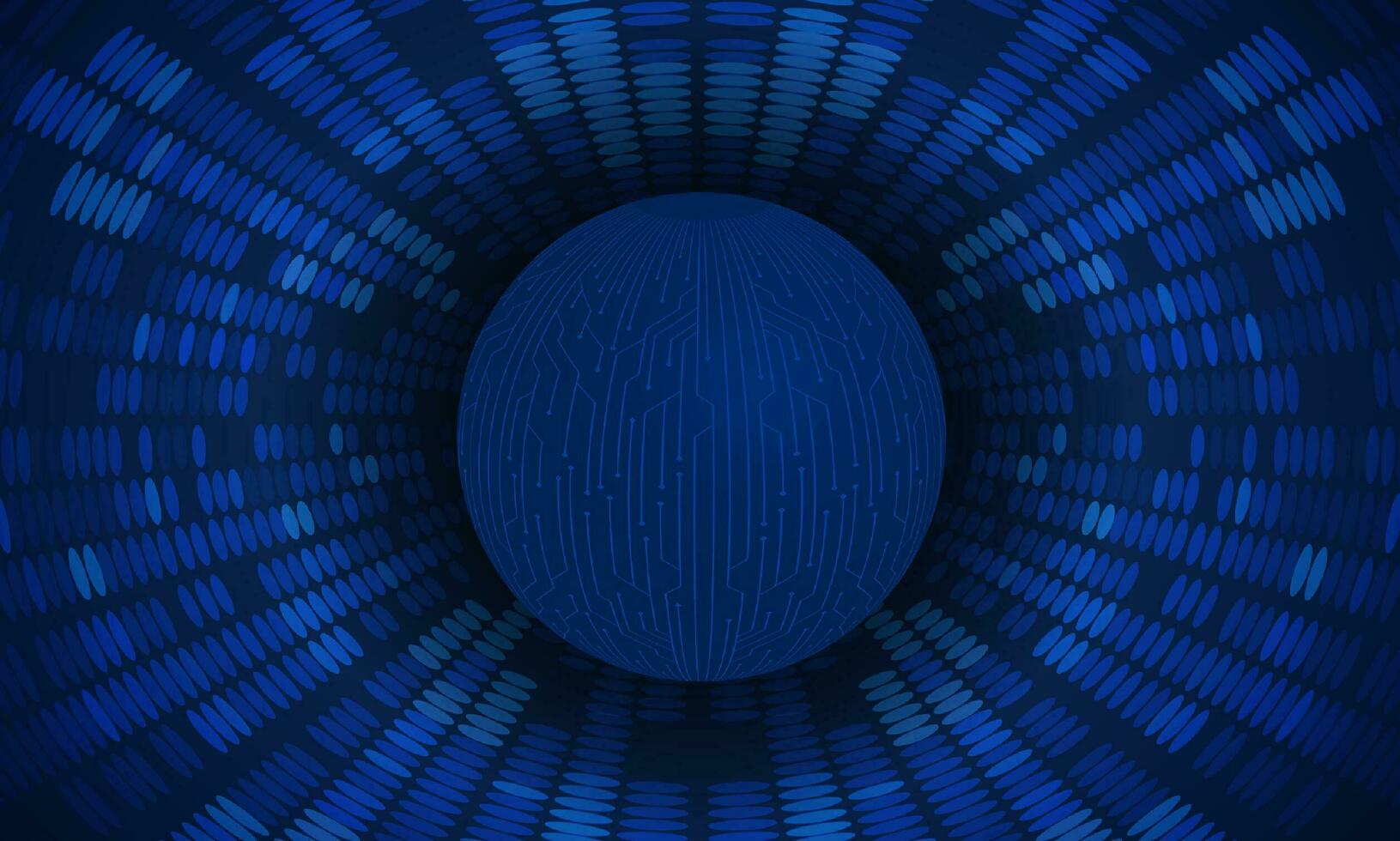 Modern Holographic Globe on Technology Background vector
