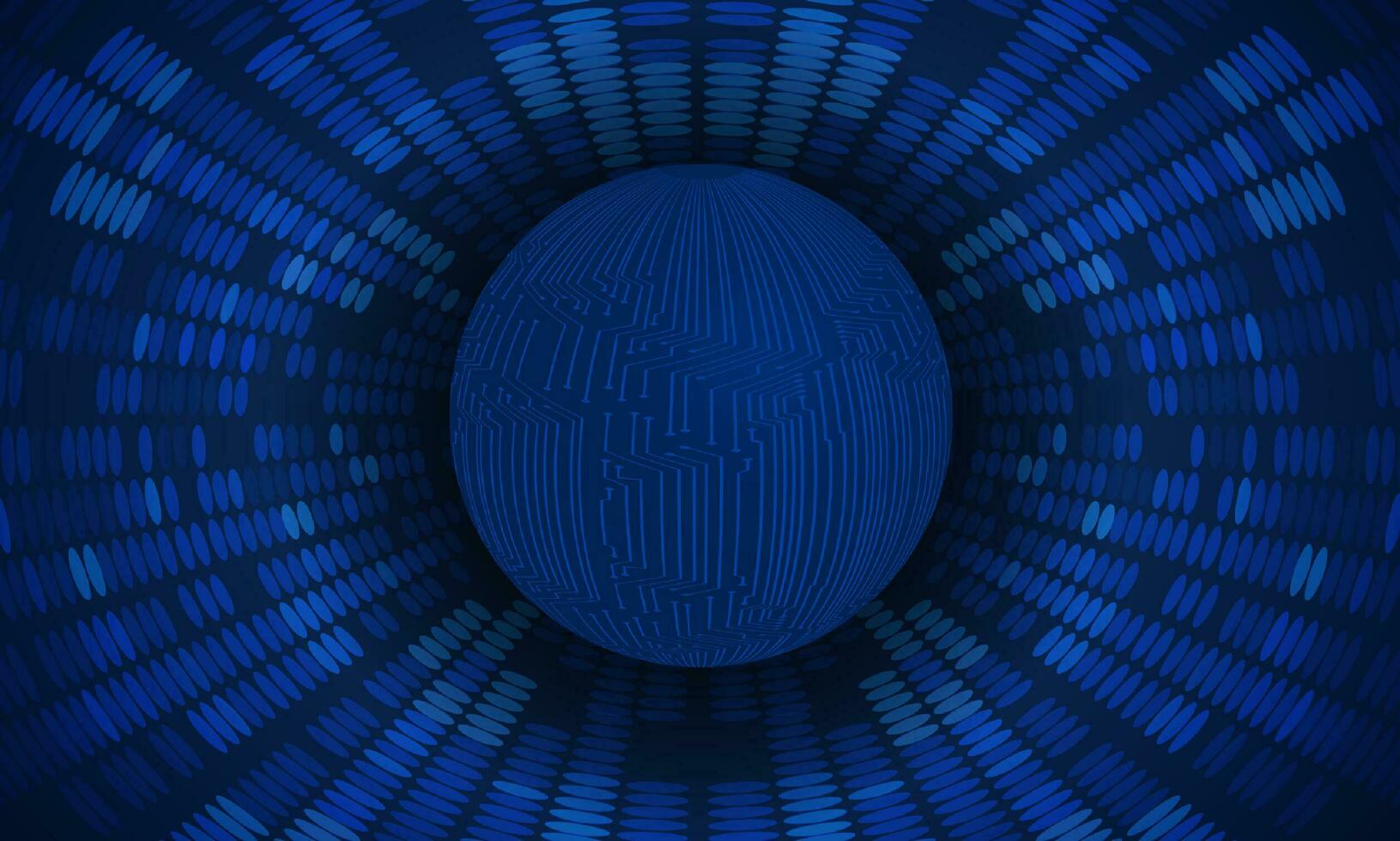 Modern Holographic Globe on Technology Background vector