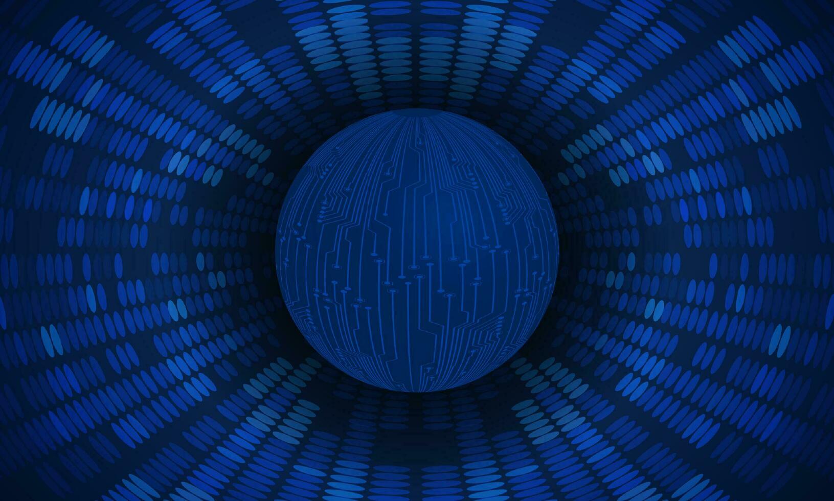 Modern Holographic Globe on Technology Background vector