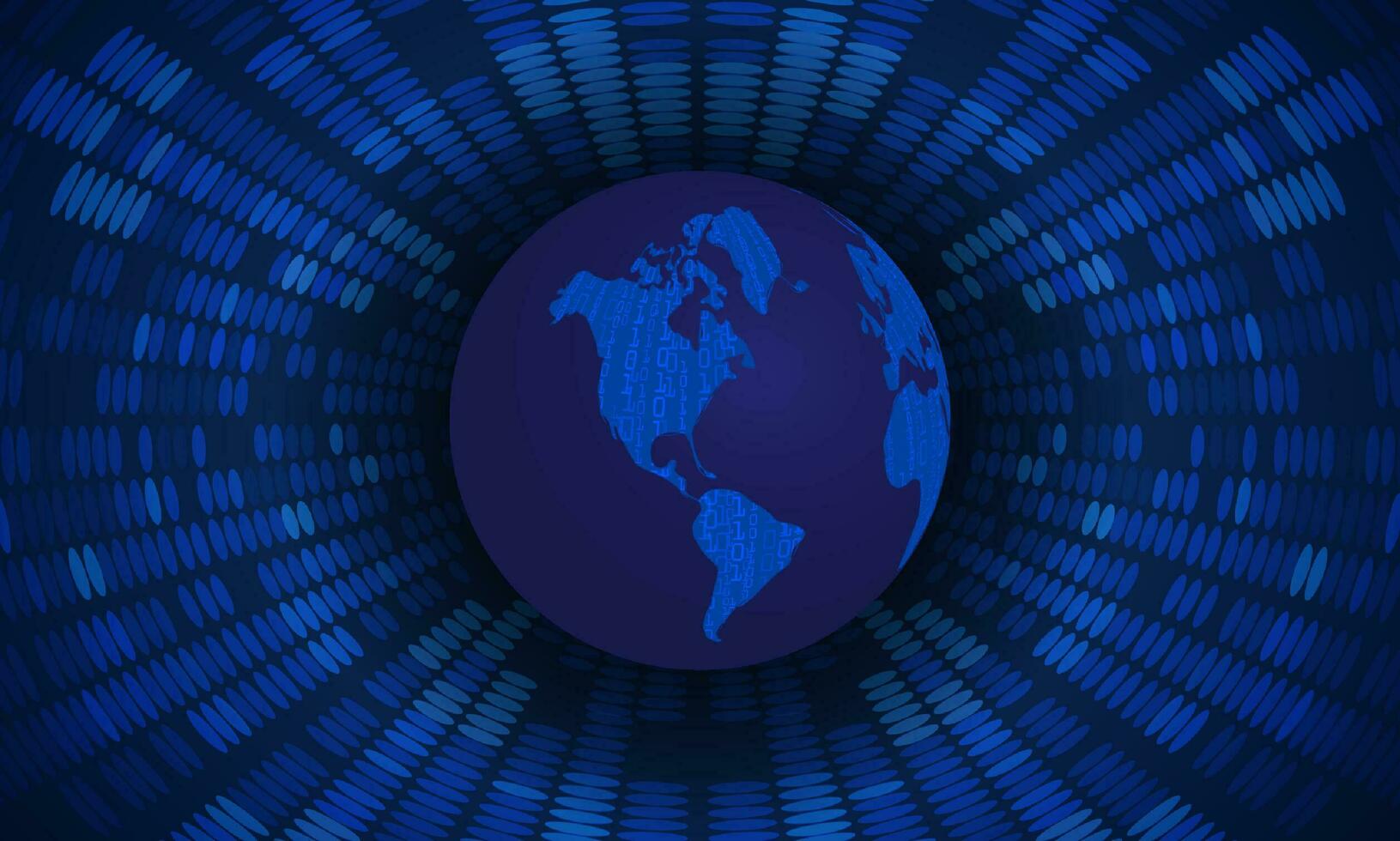 Modern Holographic Globe on Technology Background vector