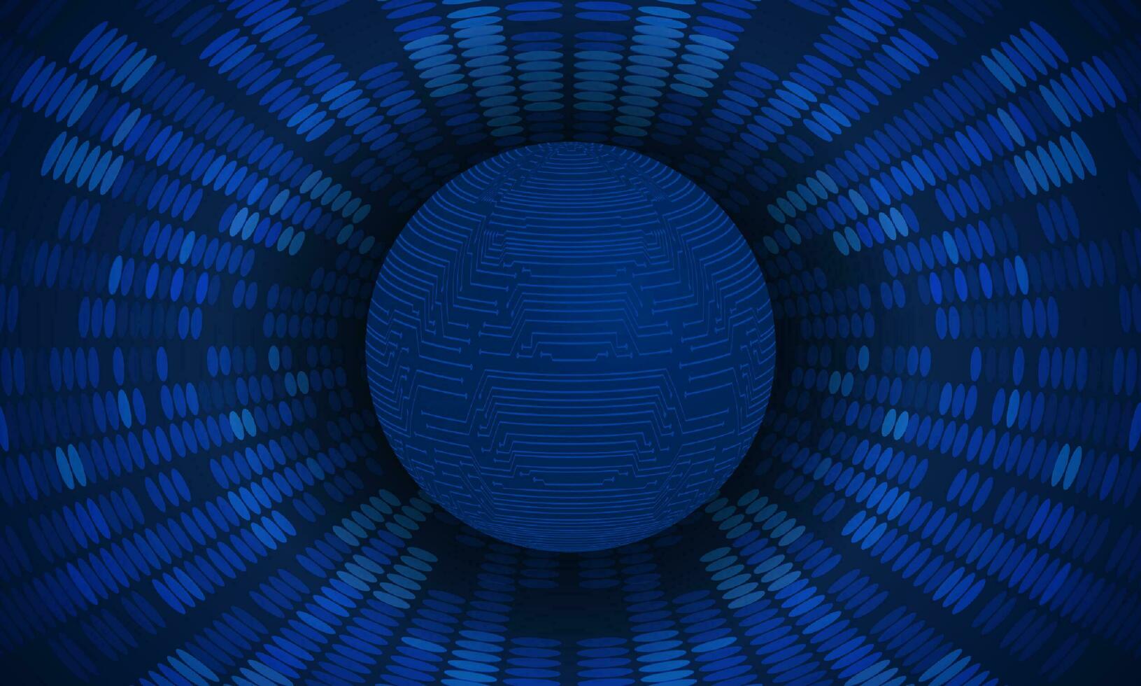 Modern Holographic Globe on Technology Background vector