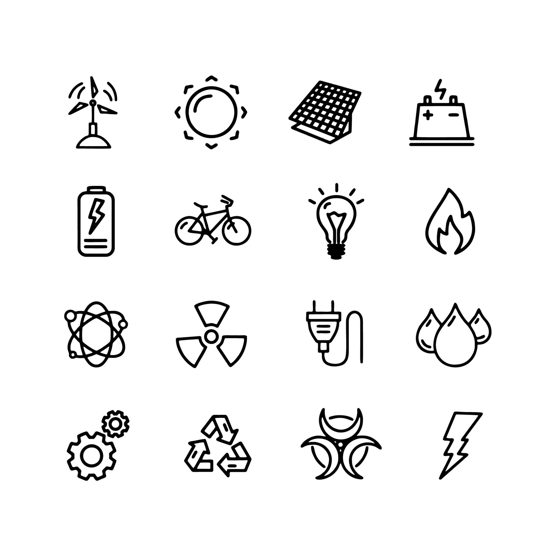 Energy Icons Vector Line Series 24599056 Vector Art at Vecteezy