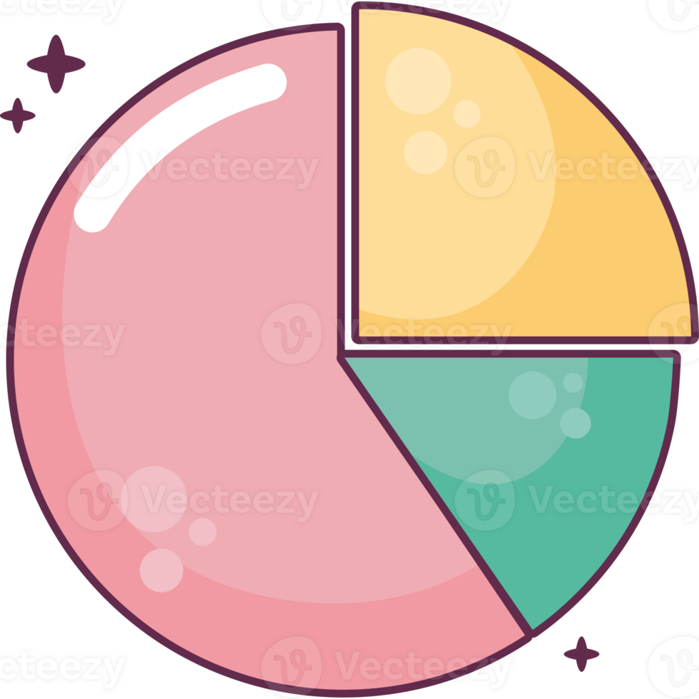 cute pie graph over white 24599231 PNG