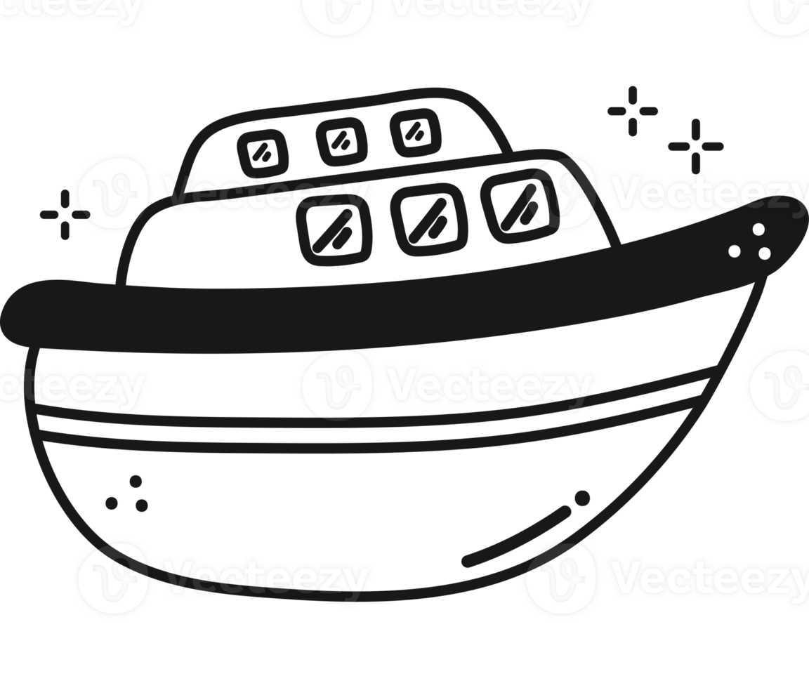hand drawn yacht  png