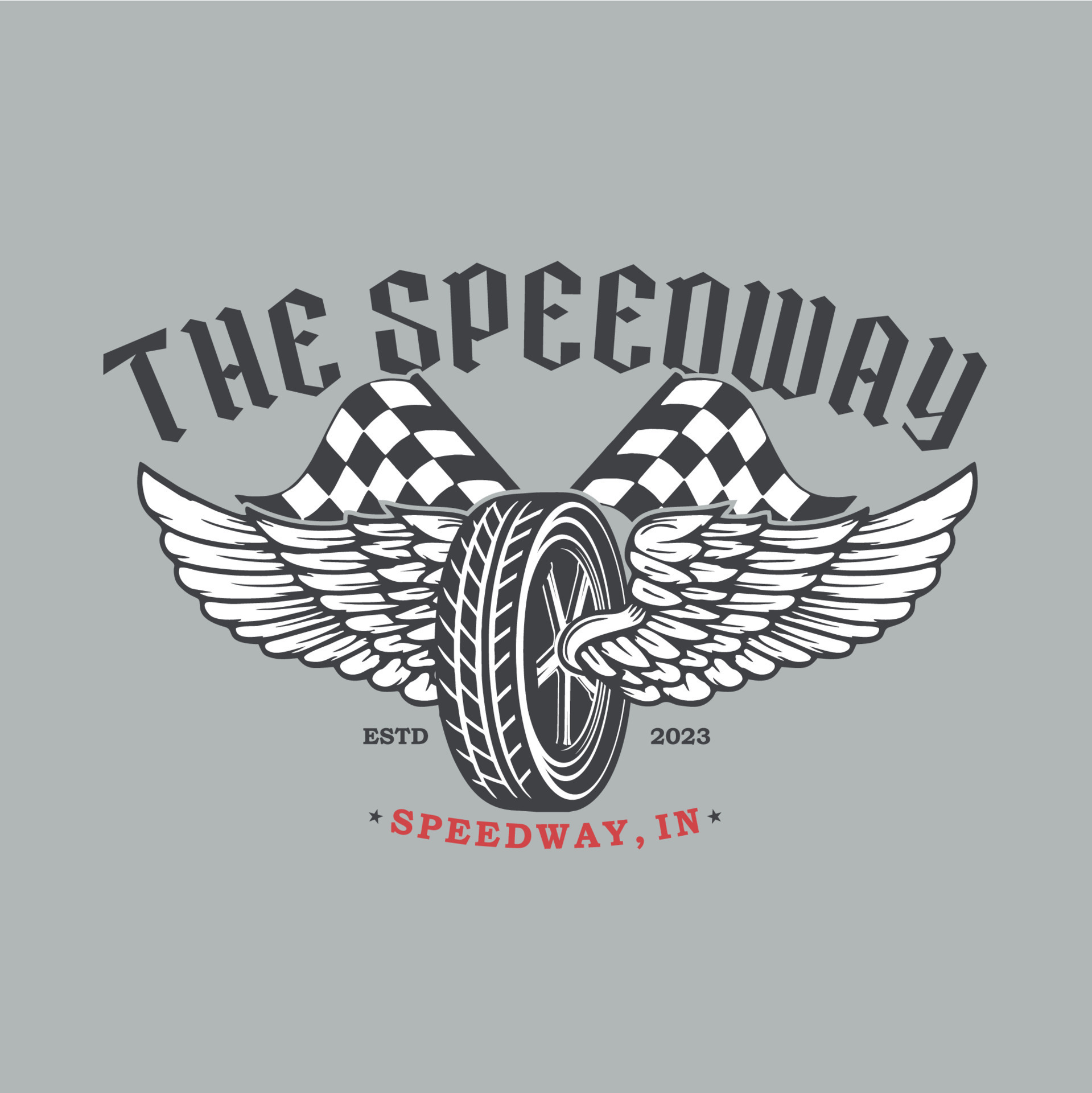 vintage wheel or tire and wings vector illustration 24599307 Vector Art