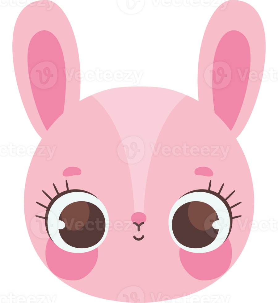 rabbit face design  png