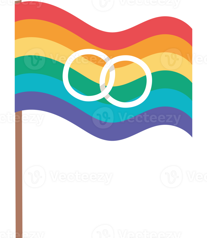 lgbtq flags with rings  png